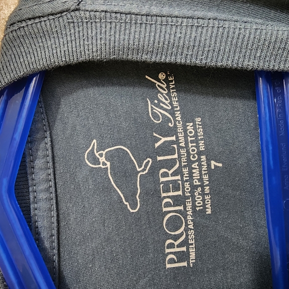 Properly Tied Kids Blue Long Sleeve Shirt Size 7 - Picture 4 of 4